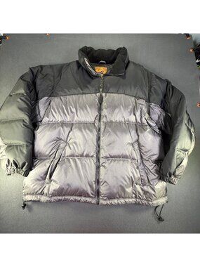 Colorado Men’s Colorblock Black/Grey Down Puffer Jacket Full Zip XL EUC